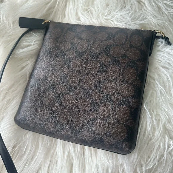 New Never Used Coach Mini Rowan File Crossbody Bag In Signature Canvas - Picture 3 of 12
